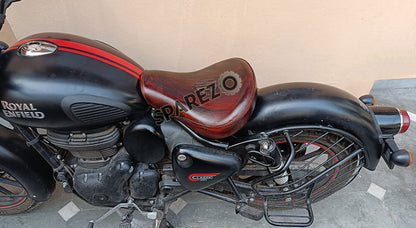 Royal Enfield New Classic Reborn 350cc Front Genuine Leather Low Rider Seat Antique Brown