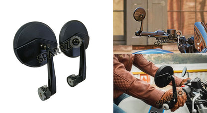 Royal Enfield GT and Interceptor 650 Bar End Rear View Mirror Pair