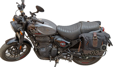 Royal Enfield Hunter 350 Pannier Luggage Bags Brown And Mounting 2022-23