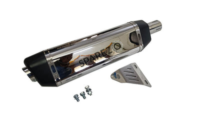 Royal Enfield Himalayan Scram 411 Red Rooster SS Exhaust Silencer Polished