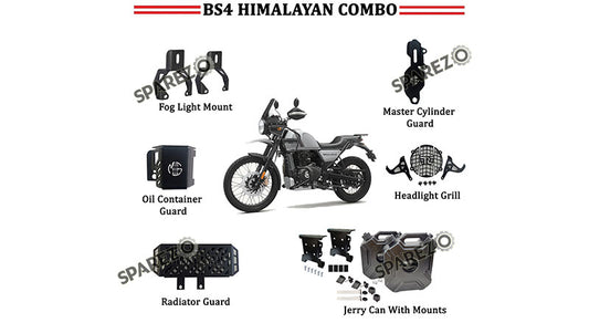Royal Enfield Black Jerry Can Pair Combo of 6 PCS For Himalayan 411cc BS4