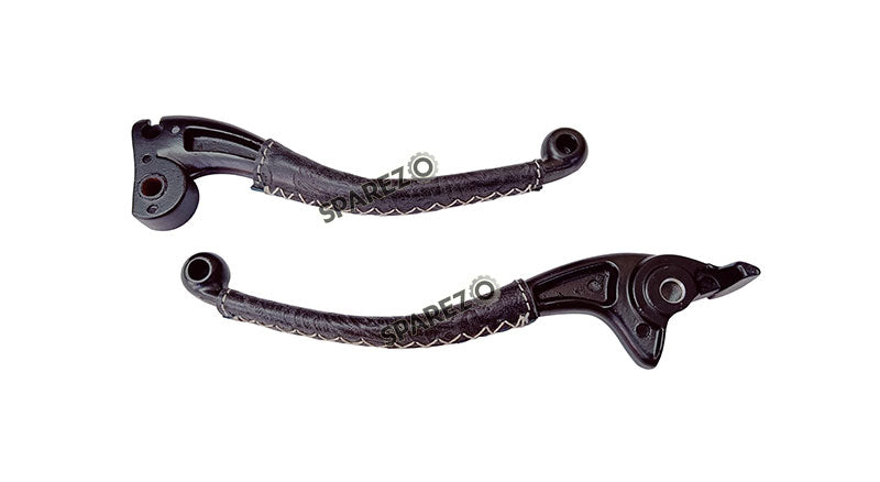 Royal Enfield Classic Reborn 350 and Meteor 350 Lever Grip With Engraved Leather Cover Black