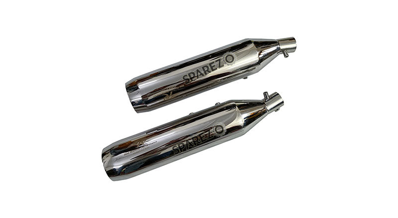 Royal Enfield Super Meteor 650 Red Rooster Exhaust Silencer Pair LH RH