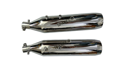 Royal Enfield Super Meteor 650 Red Rooster Exhaust Silencer Pair LH RH