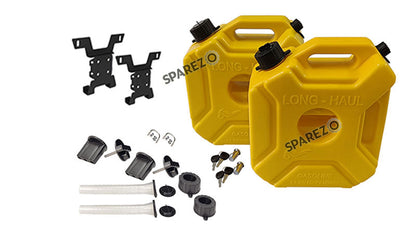 Royal Enfield Himalayan 411 BS6 LH-RH Jerry Can Pair With Mount Yellow Color