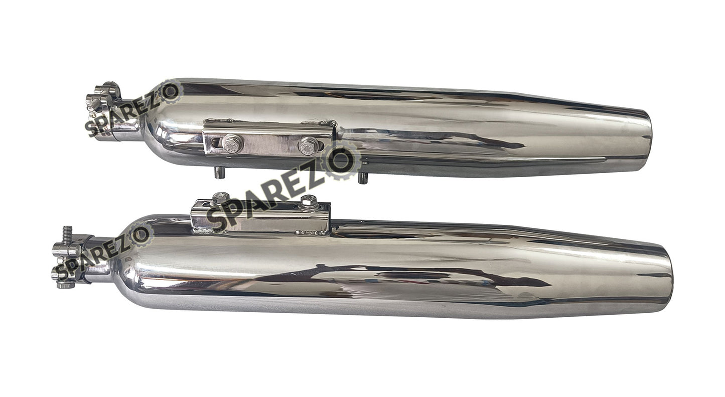 Royal Enfield Super Meteor 650 Powerage Polished Exhaust Silencer LH and RH Pair