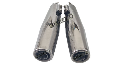 Royal Enfield Super Meteor 650 Powerage Polished Exhaust Silencer LH and RH Pair