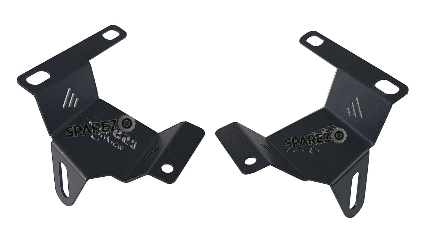 Royal Enfield Super Meteor 650 Fog Light Mount Pair Black