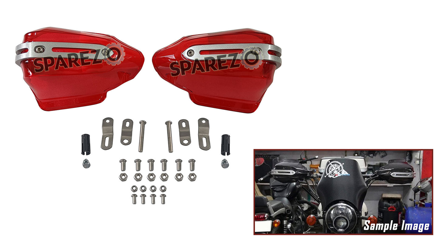 Royal Enfield Meteor Hunter Reborn 350 Himalayan Tinted Red Color Hand Guard