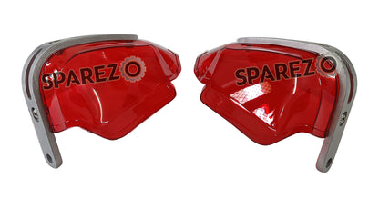 For Royal Enfield New Himalayan 450 Tinted Red Color Hand Guard Kit