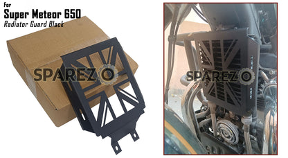 Royal Enfield Super Meteor 650 Flag Design Oil Cooler Radiator Guard Black