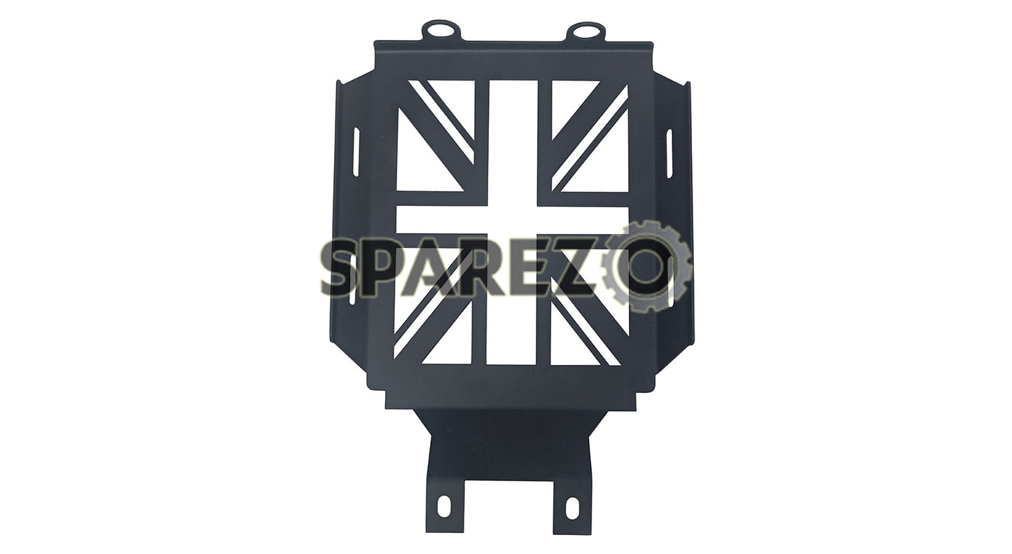 Royal Enfield Super Meteor 650 Flag Design Oil Cooler Radiator Guard Black