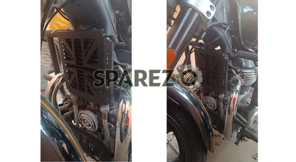 Royal Enfield Super Meteor 650 Flag Design Oil Cooler Radiator Guard Black