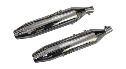 Royal Enfield Super Meteor 650 Red Rooster Astral Exhaust Silencer Polished