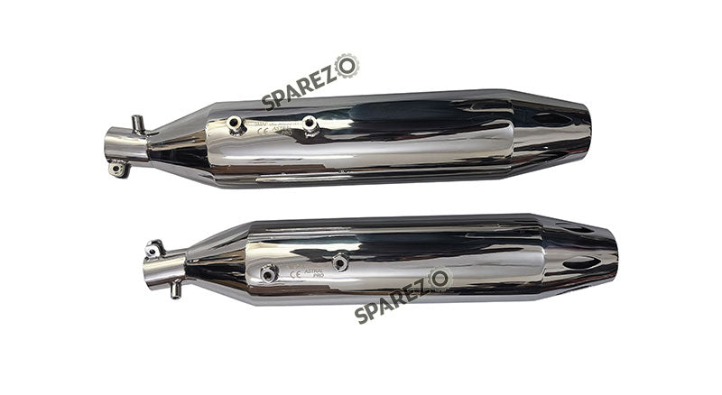 Royal Enfield Super Meteor 650 Red Rooster Astral Exhaust Silencer Polished