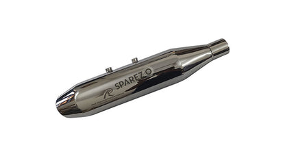 Royal Enfield Meteor 350-Hunter-Classic Reborn 350 Red Rooster Silencer Polished