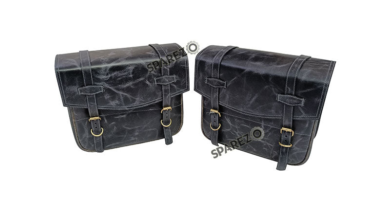 Royal Enfield Super Meteor 650 LH-RH Pannier Bags Pair With Mounting Pair Black