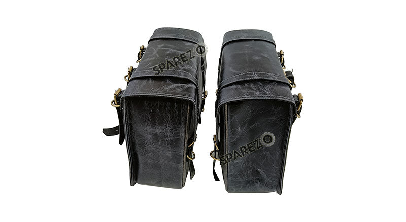 Royal Enfield Super Meteor 650 LH-RH Pannier Bags Pair With Mounting Pair Black