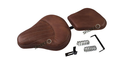Royal Enfield New Classic Reborn 350 Customized Leather Front and Rear Brown Seat