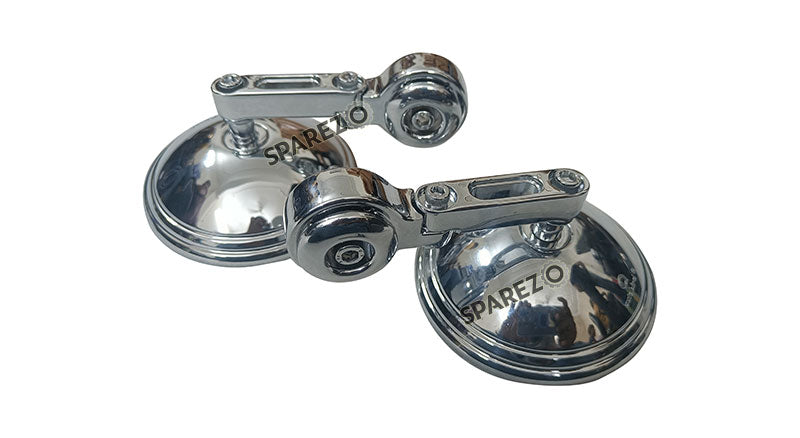 Royal Enfield Super Meteor 650 Bar End Mirrors with Mounts Chrome