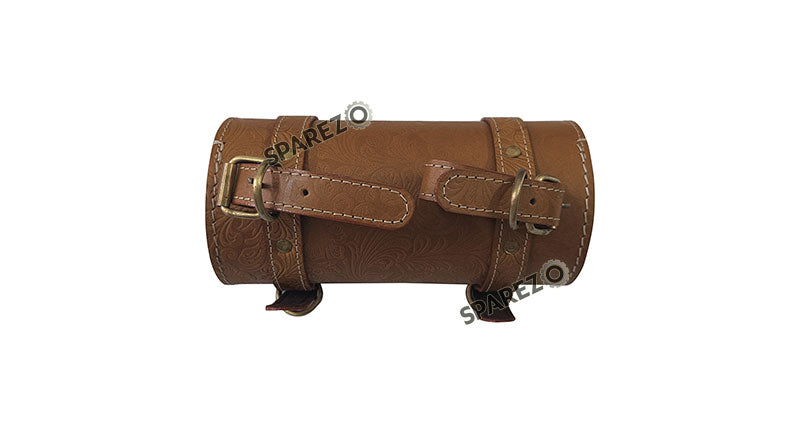 Royal Enfield Meteor and Classic Reborn 350 Leather Tool Bag lever with Grip Brown
