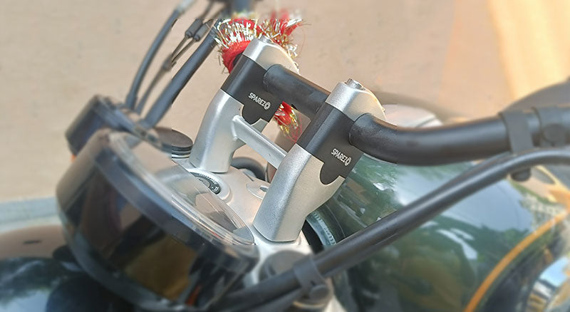 Royal Enfield Super Meteor 650 Aluminium Handlebar Risers 35mm Black