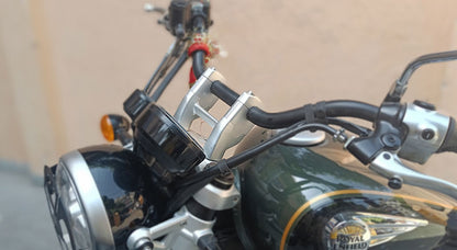 Royal Enfield Super Meteor 650 Aluminium Handlebar Risers 35mm Silver