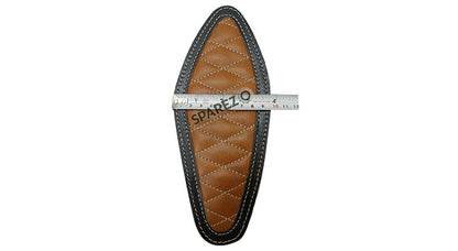Royal Enfield Hunter 350 Genuine Leather Diamond Design Tank Pad Brown D1