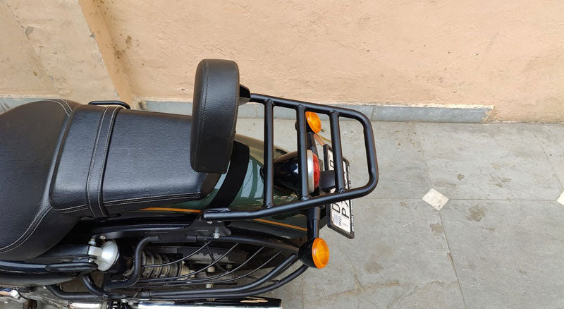 Royal Enfield Super Meteor 650 Rear Luggage Rack and Backrest Black