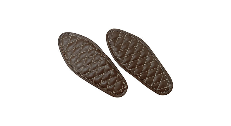 Royal Enfield Hunter 350 Genuine Leather Diamond Design Tank Pad Dark Brown D9