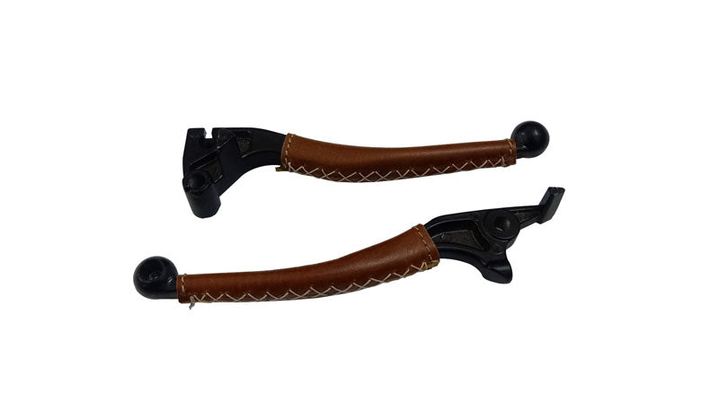 Royal Enfield Classic 500cc Leather Grip and Lever With Tool bag Tan Brown