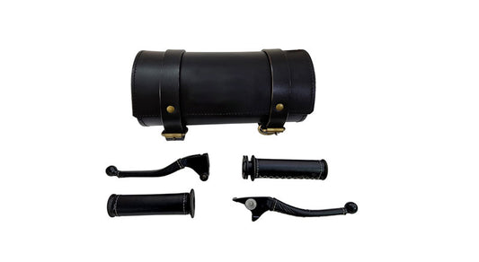 Royal Enfield Classic 500cc Leather Grip and Lever With Tool bag Black