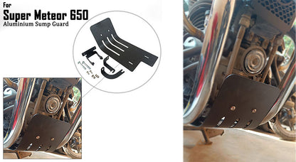 Royal Enfield Super Meteor 650 Aluminium Sump Guard Black