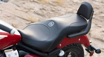For Royal Enfield Super Meteor 650 Deluxe Touring Dual Seat Black and Backrest With Pad