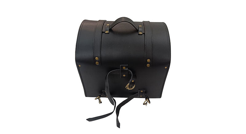 For Royal Enfield Super Meteor 650 Top Luggage Leather Bag Black