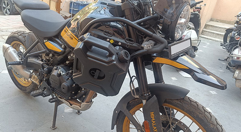 For Royal Enfield New Himalayan 450 RH-LH Black Jerry Can Pair with Mount