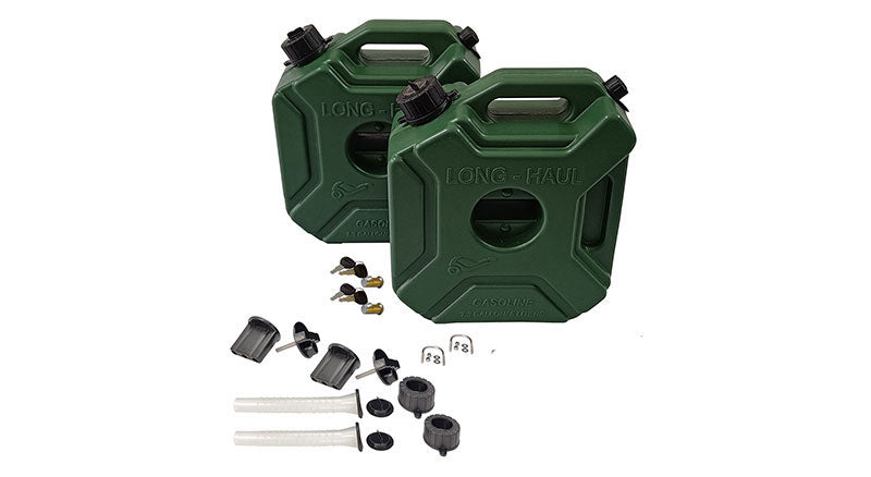 For Royal Enfield New Himalayan 450 RH-LH Green Jerry Can Pair with Mount