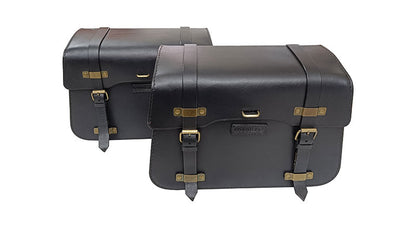 Fit For Royal Enfield Super Meteor 650 Pannier Bags With Saddle Stay Black