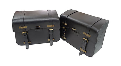 Fit For Royal Enfield Super Meteor 650 Pannier Bags With Saddle Stay Black