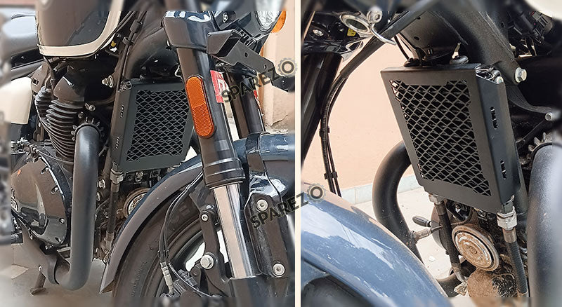 Royal Enfield Shotgun 650 Stainless Steel Radiator Guard Black