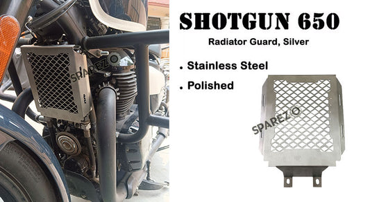 Fit For Royal Enfield Shotgun 650 Stainless Steel Radiator Guard Silver