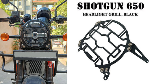 Fit For Royal Enfield Shotgun 650 Steel Headlight Grill Black
