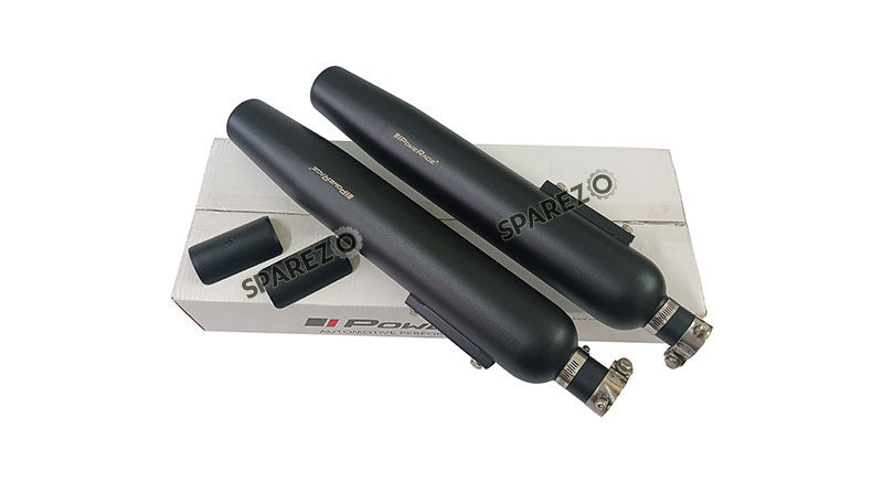 Fit For Royal Enfield Shotgun 650 Powerage Exhaust Silencer Black Pair