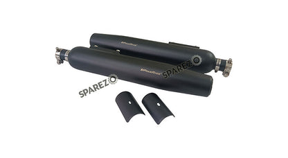Fit For Royal Enfield Shotgun 650 Powerage Exhaust Silencer Black Pair