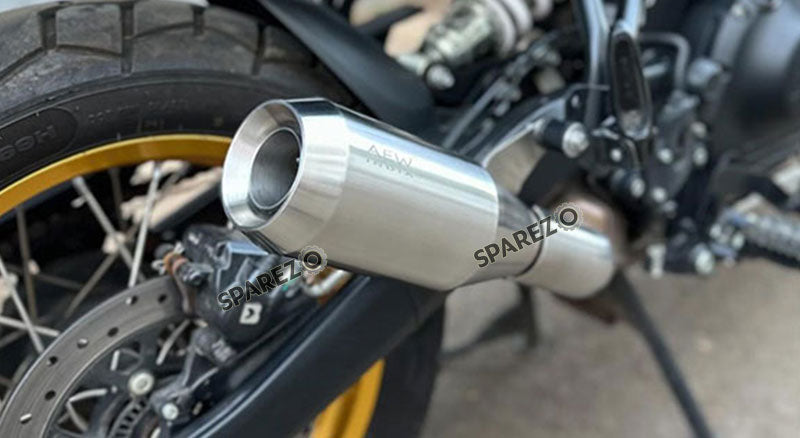 Fit For Royal Enfield New Himalayan 450 AEW SS Matt Finish Exhaust Silencer
