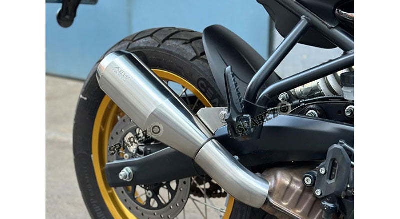 Fit For Royal Enfield New Himalayan 450 AEW SS Matt Finish Exhaust Silencer