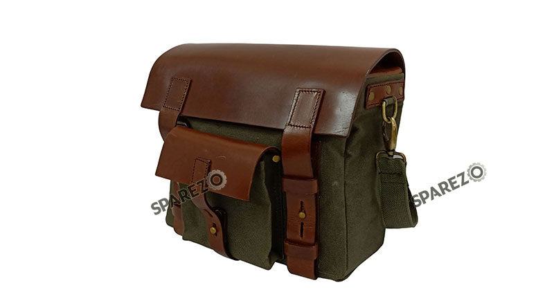 Fit For Royal Enfield Shotgun 650 Canvas and Leather Pannier Bags With Mounting