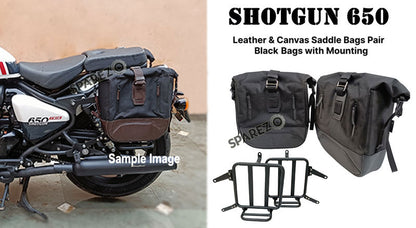 Fit For Royal Enfield Shotgun 650 Black Saddle Pannier Bags with Mounting