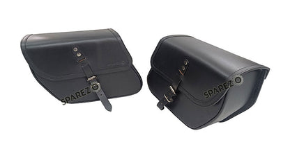 Fit For Royal Enfield Shotgun 650 Saddle Stay With Pannier Bags Pair Black Color