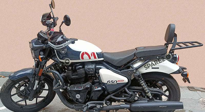 Fit For Royal Enfield Shotgun 650 Rear Luggage Rack with Backrest Black